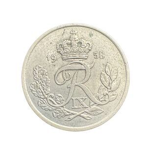 Denmark 25 Ore 1958 KM# 842 25 Øre Frederik IX Danmark Coin